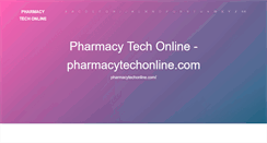 Desktop Screenshot of pharmacytechonline.com